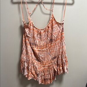 Free People Orange Tie-Dye Women's Top